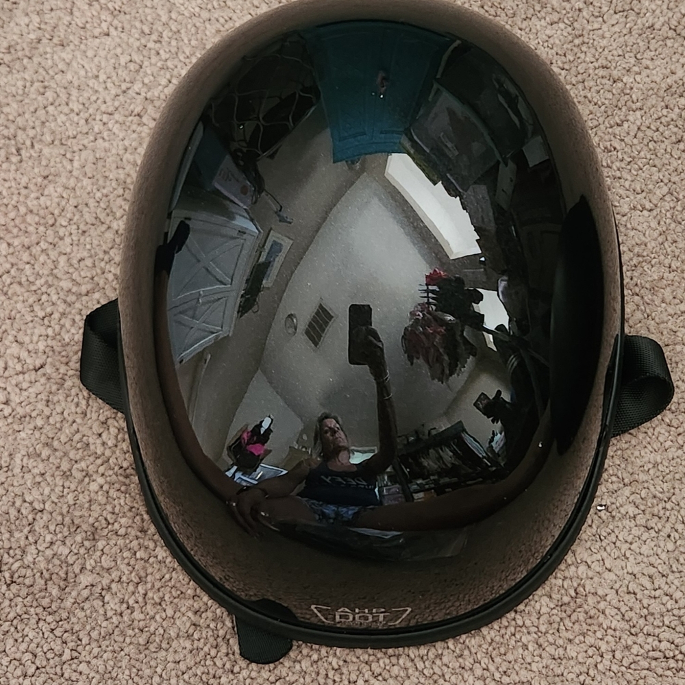 Black Motorcycle Helmet with DOT Symbol